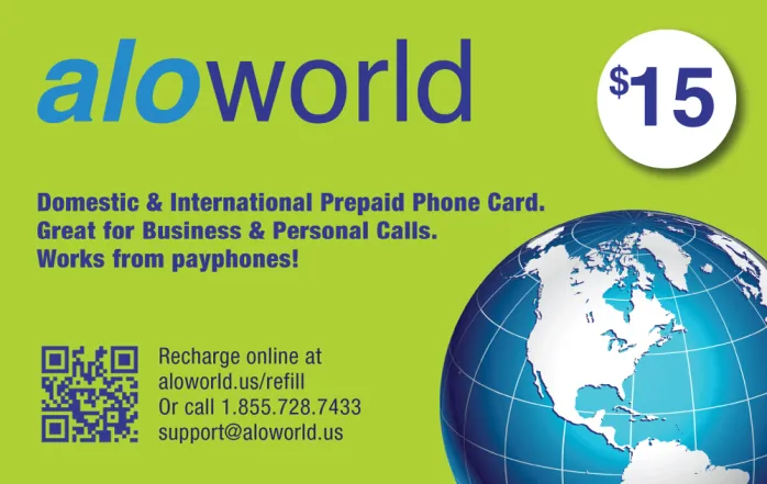 Aloworld Calling Card $15