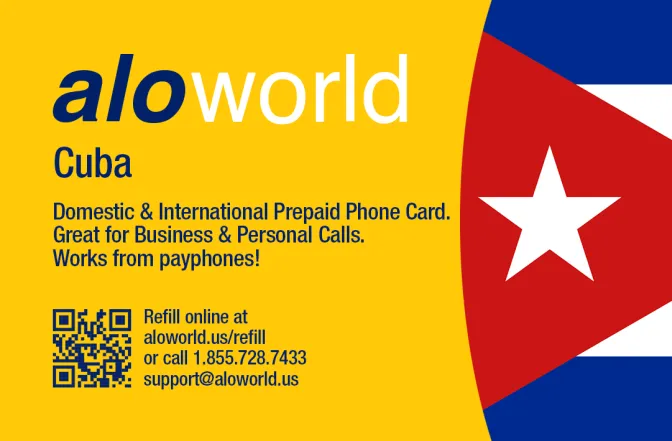 Aloworld cuba Calling Card. Call cuba from USA & Canada