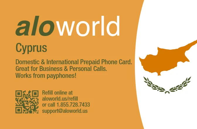 Aloworld cyprus Calling Card. Call cyprus from USA & Canada