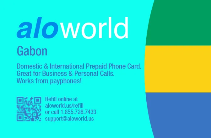 Aloworld gabon Calling Card. Call gabon from USA & Canada