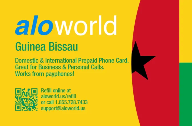 Aloworld guinea_bissau Calling Card. Call guinea_bissau from USA & Canada