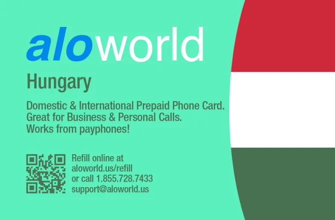 Aloworld hungary Calling Card. Call hungary from USA & Canada