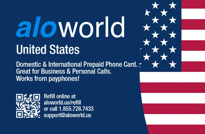 Aloworld united_states Calling Card. Call united_states from USA & Canada