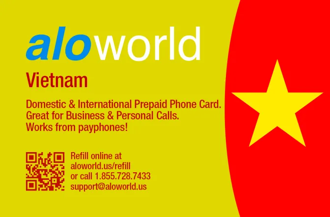 Aloworld vietnam Calling Card. Call vietnam from USA & Canada